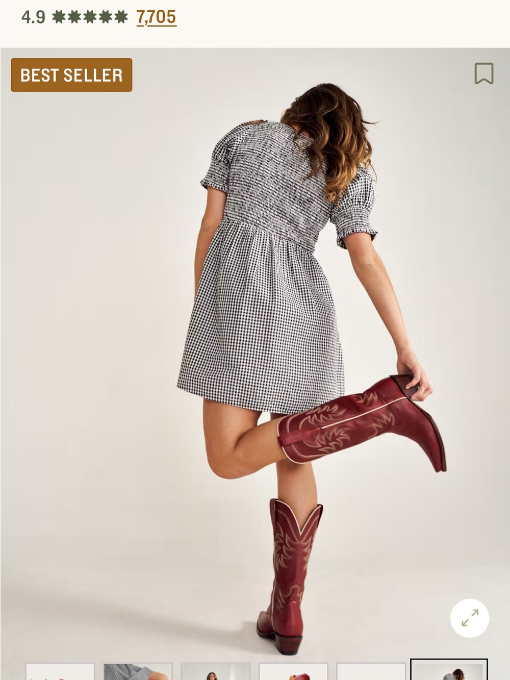 Tecovas The Annie Scarlet Cowhide Women's Red Embroidered Leather Cowgirl Boots - Picture 6 of 16
